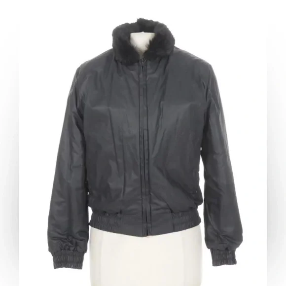 100% rabbit fur reversible bomber jacket. Great condition, vintage*black - Picture 5 of 12